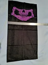 Mascarilla de esqueleto para ciclismo, máscara de calavera medio rostro, bufanda de fantasma multiuso para ciclismo