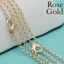 50 pcs - 18/24/30 Inch Rose Gold Rolo Chain Necklace, Rose Gold Chain, Closed Circle Link Chain, Rose Gold Necklace Chain 100 18 inch rose gold link chain rose gold necklace rose gold cable chain 18 inch rose gold chain necklace 45cm link chain