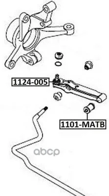 Suspension arm Bottom Daewoo Matiz ASVA art. 1124005
