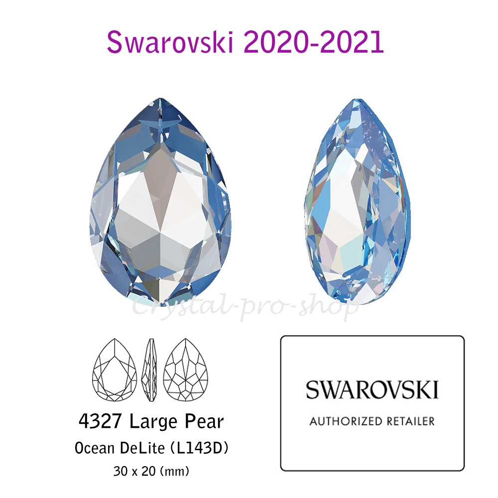 Ocean DeLite Новинка-) КАПЛЕВИДНАЯ капля(4327) DeLite причудливый Камень Кристалл от Swarovski элементы Стразы - Цвет: Ocean DeLite