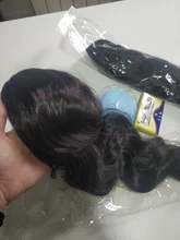 AISI BEAUTY-extensiones de cabello sintético con coleta ondulada para mujer, coletero con cordón, color negro, Rubio y rojo