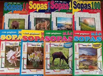 

Soups of letters. (Lot of 6 volumes of 100 pages) with numeric soups