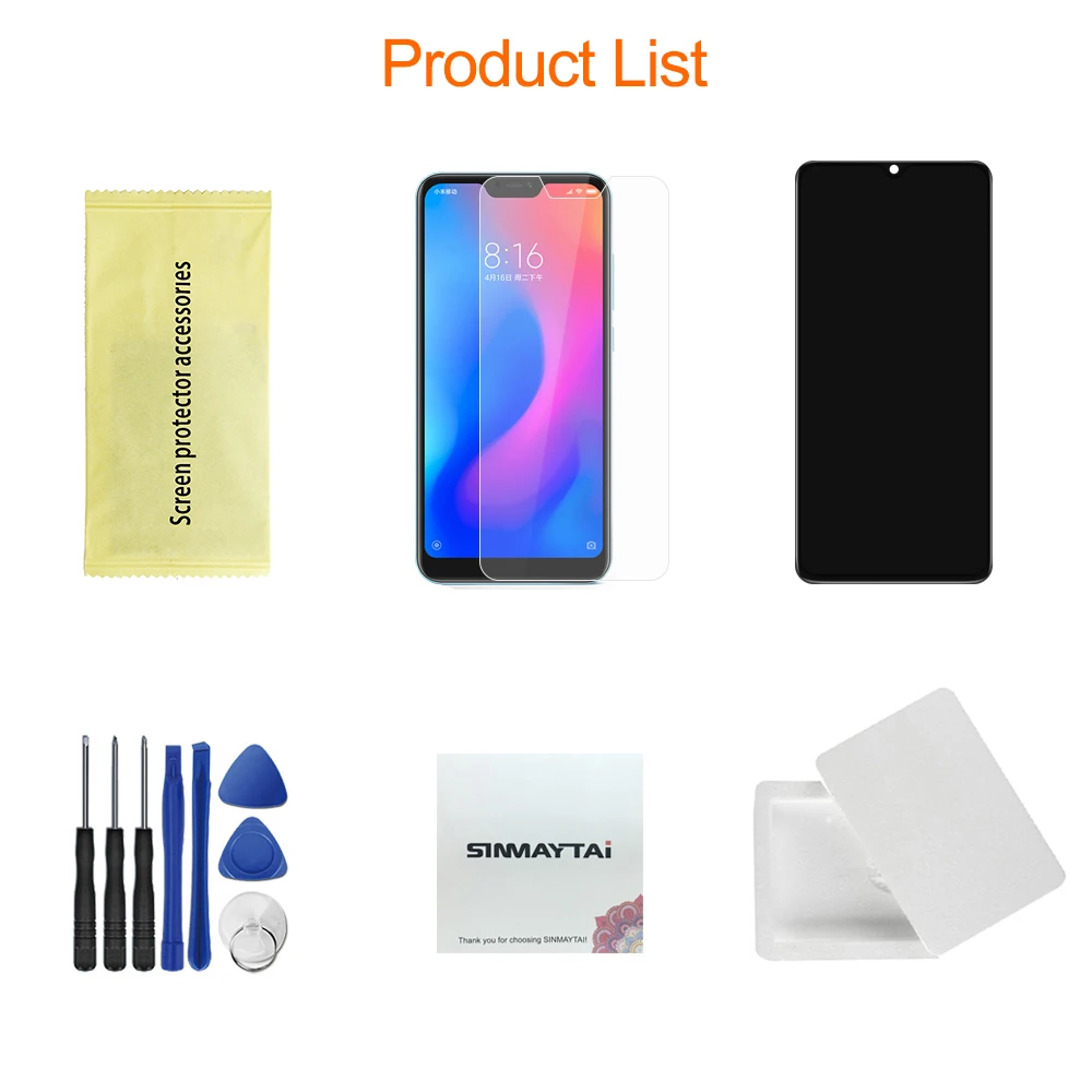 Для 6,5" Xiaomi Redmi Note 8 Pro ЖК-дисплей рамка+ сенсорный экран панель дигитайзер Замена для Redmi Note8 Pro