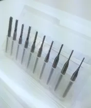 XCAN-Juego de cortadoras de fresado PCB de carburo, 0,6-3.175mm, vástago de 3.175mm, máquina PCB, fresa de extremo de broca de grabado, 10 Uds.