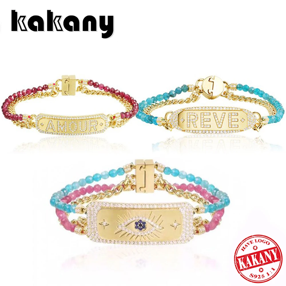 Новая мода S925 Стерлинговое серебро кулон, один на один, дьявол глаз письмо форма дамы браслет, роскошные ювелирные изделия подарок из Monaco