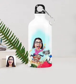 

Personalized Women 'S New Year Caricature Of Metal Water bowl (500 ml.)