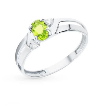 

Silver ring with crystals and cubic zirconia sunlight