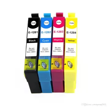 

4 ink cartriges Model T1281 T1282 T1283 T1284 T1285 Compatible with epson printers Stylus S22 SX125 SX130 SX230 SX235W