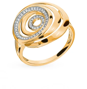 

Gold ring with diamonds sunlight sample 585