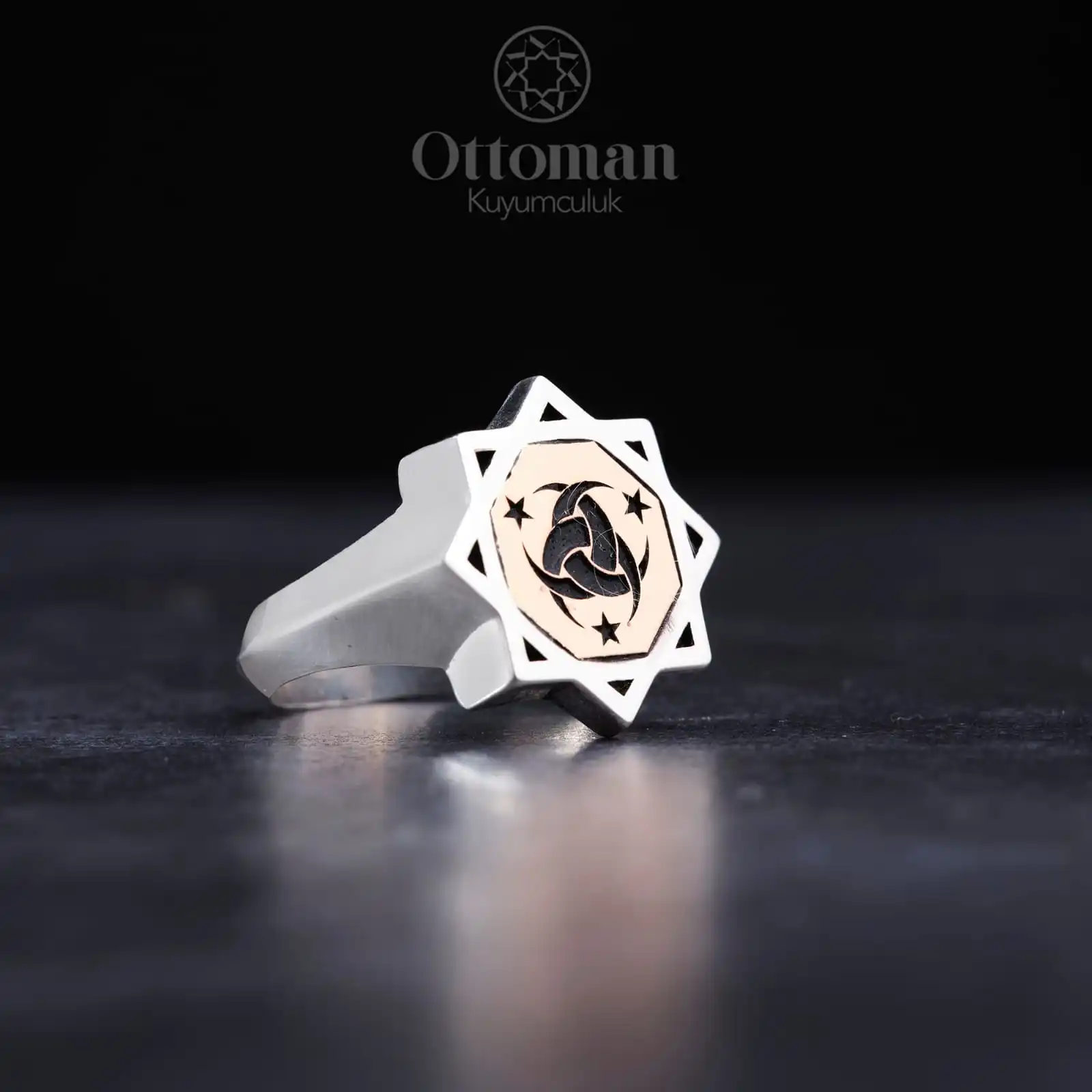 The Seljuk Star has a 925k Silver Ring, An Organization-Specific Symbol has been processed in the middle of the Ring, Handmade