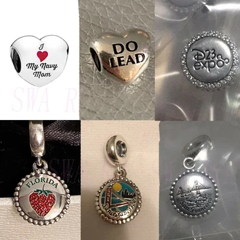 

2020 New High-quality S925 San Francisco Authentic Florida Exclusive Rare Strawberry Dangle Charm Diy Original Woman Jewelry