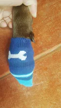 4 unids/set lindo cachorro perro calcetines de perros pequeños de algodón Anti-deslizamiento zapatos de gato para Otoño Invierno interior desgaste antideslizante en la pata Protector