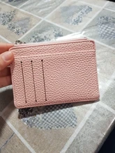 1PC pequeño de crédito cartera Multi-tarjeta de paquete de moda de la PU de la función de la cremallera Ultra-Delgado organizador caso estudiante mujeres monedero de la moneda