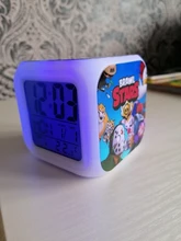 Reloj despertador de estrella de dibujos animados para chico, despertador Digital con luz LED, juguetes para chico, Mesa de Color variable, wekker