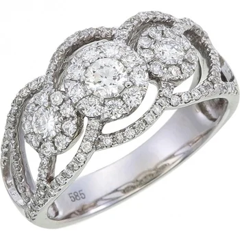 

Sargon jewelry ring with 118 white gold diamonds