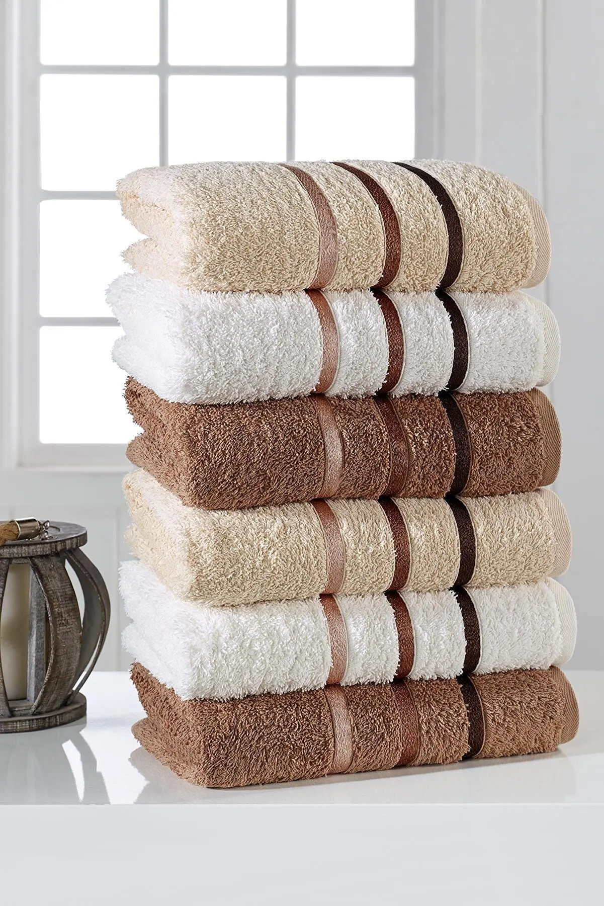 

Hand And Face Towel 50x90 cm 6 Pcs. Multi-Use Beautiful Clean Cleaning Bathroom Kitchen Toilet Towel