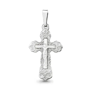

Aquamarine Orthodox cross without inserts, 925 sterling silver