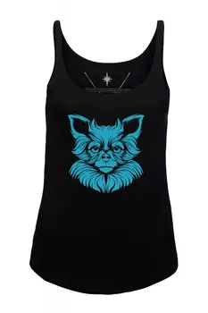 

Angemiel Wear Turquoise Fox Design Cotton Black Women 'S Shoulder Blouse Undershirt