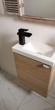 Faucet Bathroom Wash-Basin Waterfall Black Single-Hole Paint Nordic