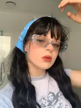 Largo SHANGKE-Peluca de pelo rizado sintético resistente al calor para mujer, pelo falso Natural con parte de pelo medio