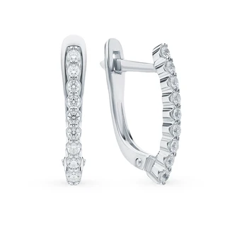 

Silver earrings with cubic zirconia sunlight sample 925