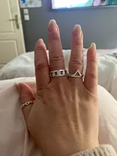 XIYANIKE de Plata de Ley 925 gran oferta geométrico Irregular anillo de moda de las mujeres bien suave minimalista ajustable anillo de la joyería