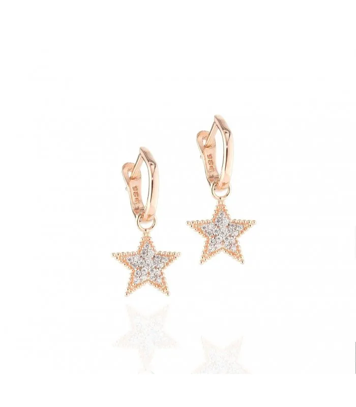 DREAM STAR серебряные и белые фианиты украшения для серег 042OR30B
