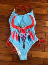 Print Swimwear Beachwear Bathing-Suit Women Sexy Momokini Summer Brazilian LI-FI Padded