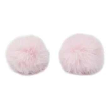

Pompon made of artificial fur (rabbit), d-6cm, 2 pcs/pack (I St. pink)