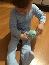 Botella de paja de agua potable con dibujos de animales para niños, Bola de gravedad, taza de bebé con correa para el hombro