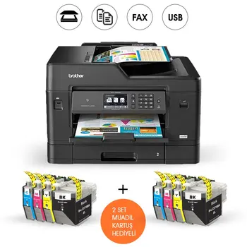 

BROTHER MFC-J3930DW A3 PRINTER, 2 SET MUADİL CARTRIDGE HEDİYELİ Quality Print Original Fast And Low Cost Home Office