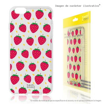 

FunnyTech®Stand case Silicone for Nokia 5.1 L Strawberries transparent