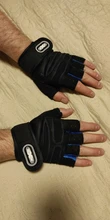Los hombres Fitness peso pesado guantes de entrenamiento de culturismo medio dedo guantes antideslizante se muñeca apoyo halterofilia deportes