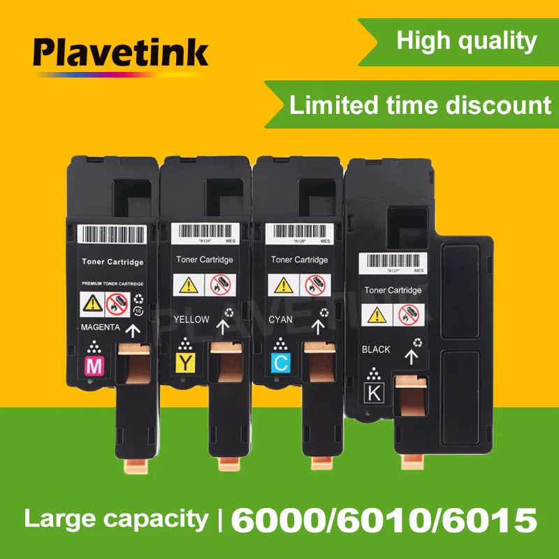 Тонер-картридж Plavetink 1 комплект 4 цвета совместимый с Xerox Phaser 106R01630 106R01627 106R01634 106R01631