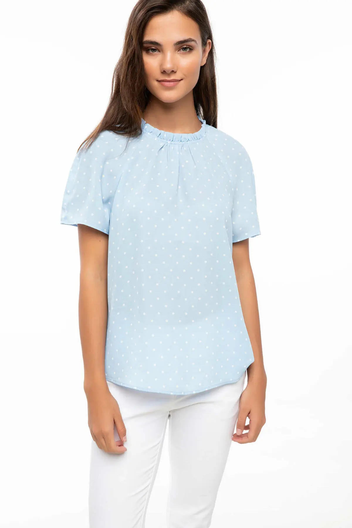 Дефакто Женская Blouse-J7154AZ18HS с коротким рукавом |