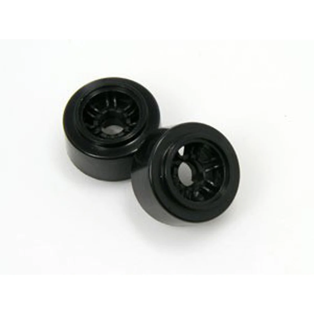 Atomico. Cerchi Anteriori Per Kyosho Mini-Z F-1 Nero (2 Pezzi). Ruote Kyosho Miniz F1 Rc