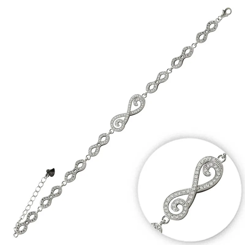 

Silver 925 Sterling Zircon Cubic Zirconia Bracelet