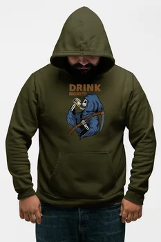 

Angemiel Wear More Drink Grim Reaper Green Men 'S Hooded Sweatshirt