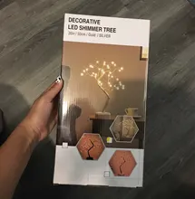 LED Night Light Mini Christmas Tree Copper Wire Garland Lamp For Home Kids Bedroom Decor