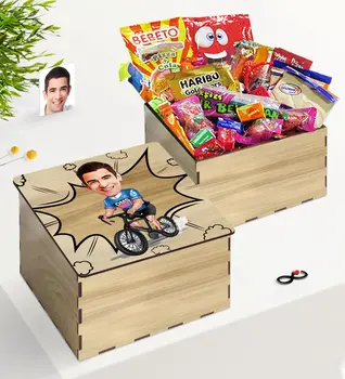 

Tailor-made In Wooden Box Bay Bike Drive Caricature Of Nostalgic Lezzetler Gift set