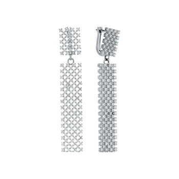 

Silver earrings with cubic zirconium sunlight sample 925