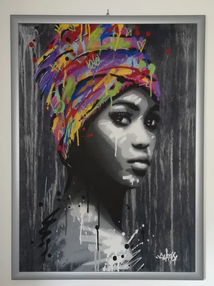 Canvas Painting Poster Print Art Picture Watercolor African Woman Portrait Decor