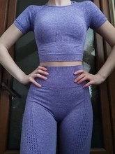 Ropa de gimnasio sin costuras parra Fitness, Leggings de cintura alta, trajes deportivos, ropa deportiva