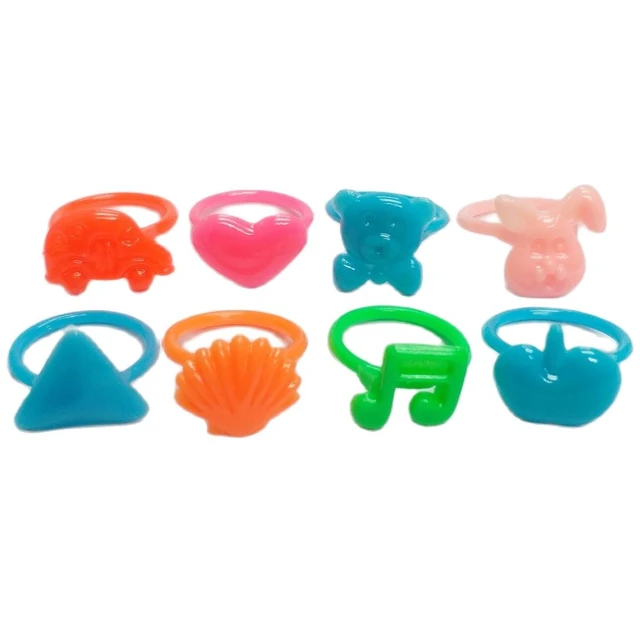 Buy Vintage Plastic Kid Toy Ring, Plastic Transparent Rings, Plastic Ring  for Girls, Party Favors Online in India - Etsy