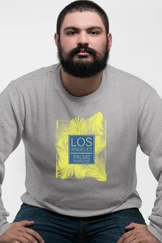 

Angemiel Wear Los Angeles Palm Paradise Gray Men 'S Sweatshirt