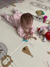 Estera de juego infantil brillante para bebés, 200cm x 180cm x 1cm, almohadilla plegable para gatear, XPE, para el hogar, exteriores, juego de rompecabezas impermeable