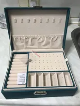 Joyero de terciopelo de doble capa, caja de almacenamiento de joyería europea de cuero de alta capacidad, soporte de joyería de gran espacio, caja de regalo