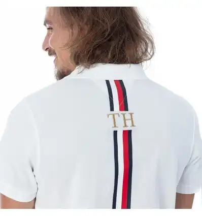 polo blanco tommy hilfiger hombre