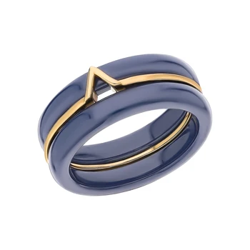 

Silver ring with ceramic sunlight sample 925