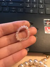 Anillo de cuentas de cristal de varios colores para mujer y niña, joyería para mujer y niña, Coreano hecho a mano elástica, anillos de fiesta apilados